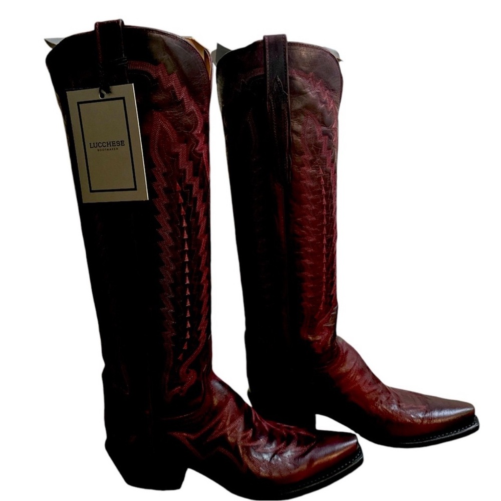 Lucchese Priscilla 8.5 BRAND NEW never worn Oxford blood color